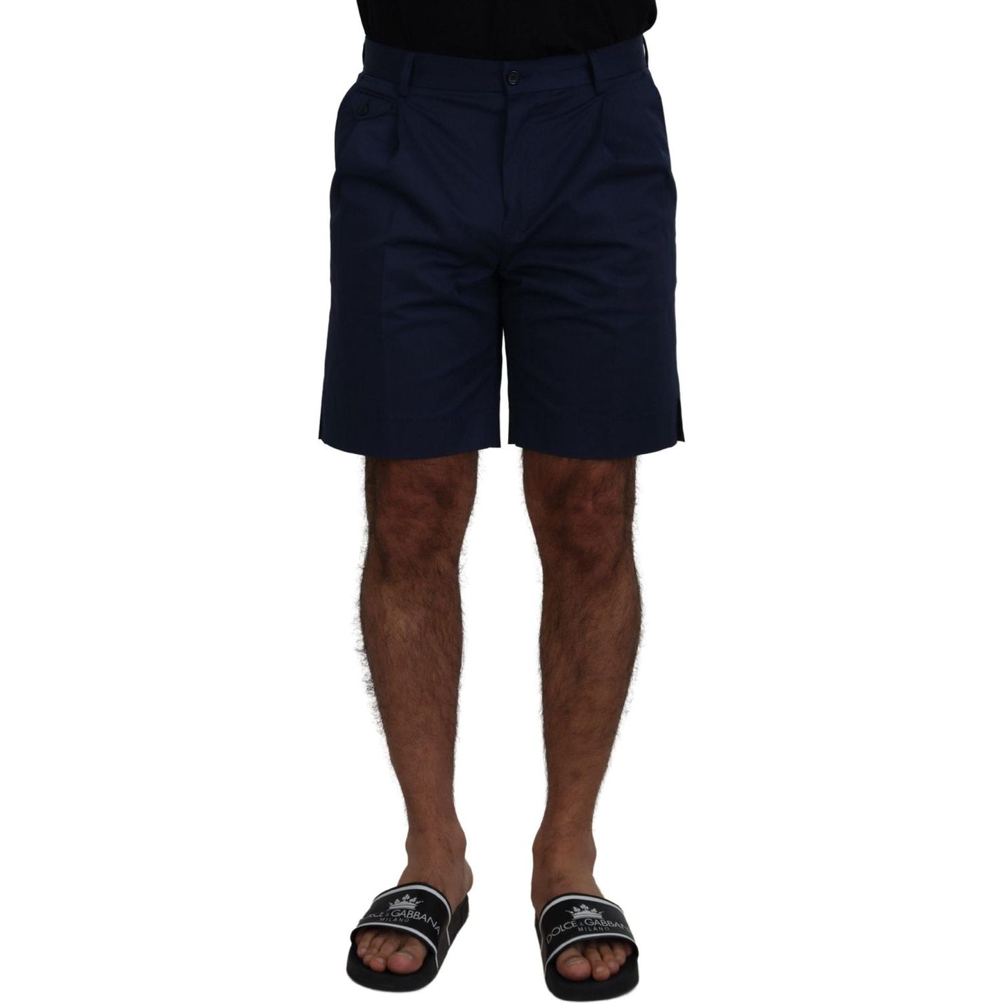 Dolce & Gabbana Blue Chinos Cotton Stretch Casual Shorts Shorts