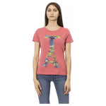 Trussardi Action Chic Fuchsia Short Sleeve Fashion Tee TRAC-23051-M-FBB-121