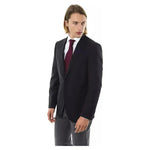 Uominitaliani Black Wool Men's Blazer UO-17094-IT58 | 3XL