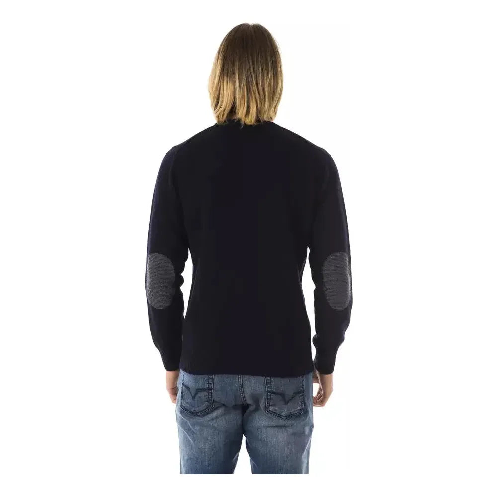 Uominitaliani Blue Wool Men Sweater UO-7827-S