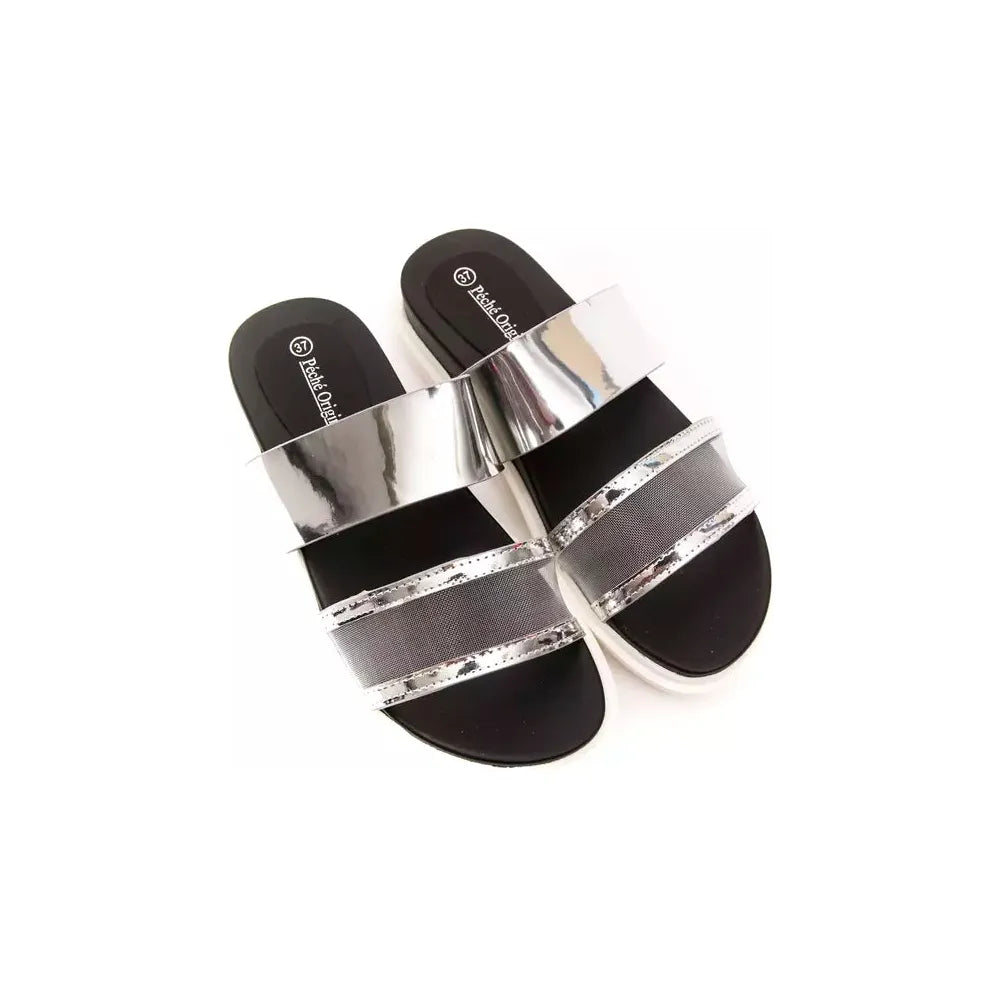 Péché Originel Silver Polyethylene Women Sandal PC-18724-EU39/US9-FBB-225