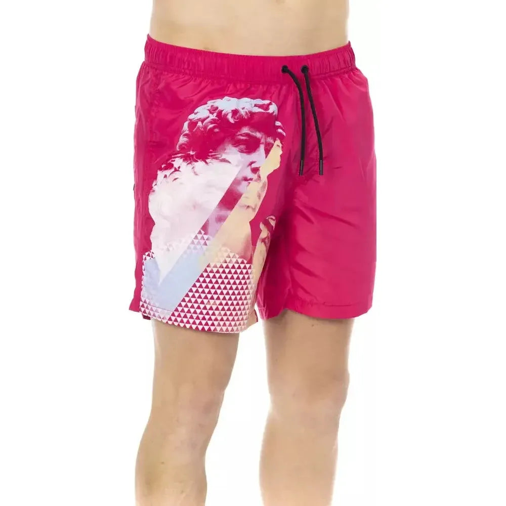 Bikkembergs Fuchsia Polyester Men Swim Short BI-22657-S