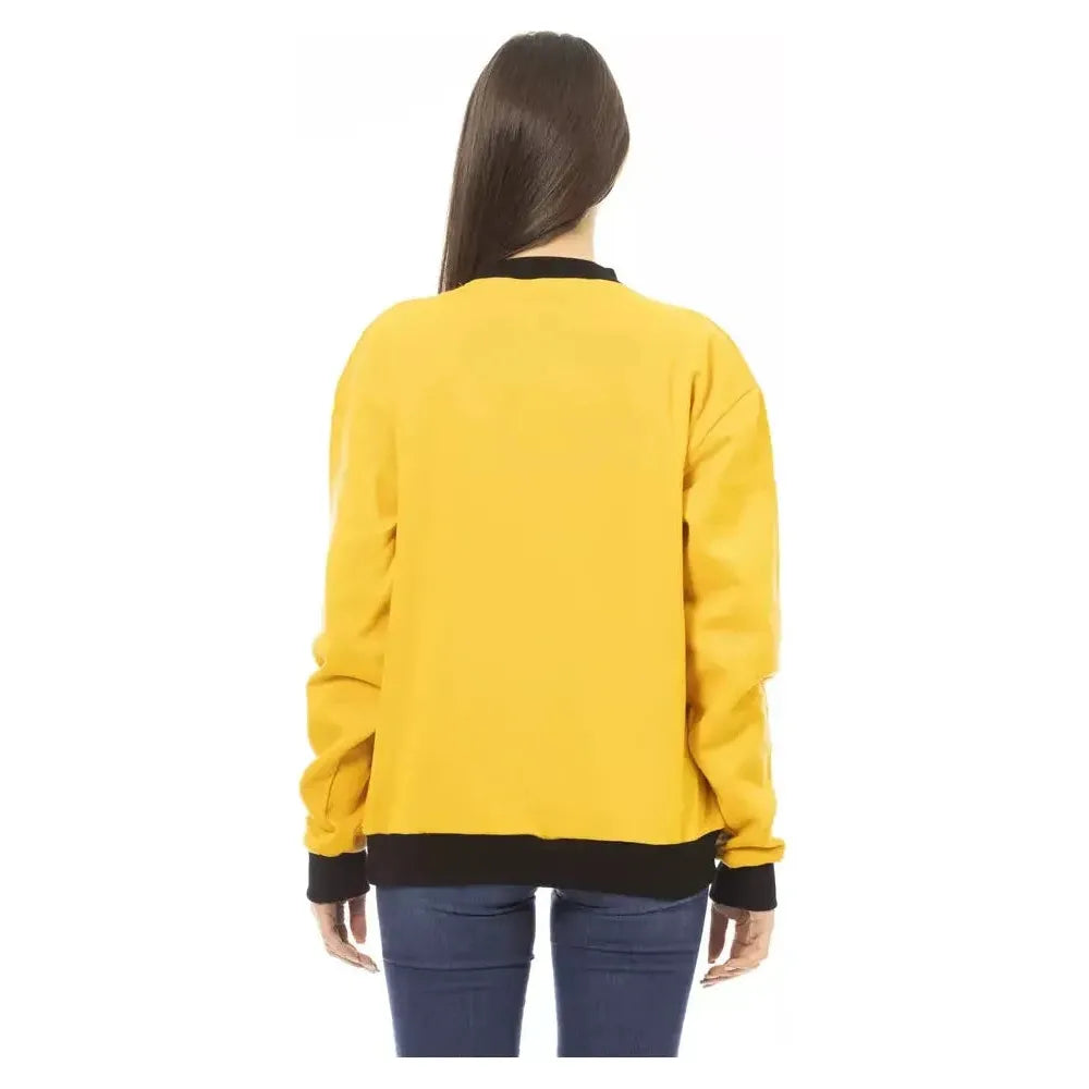 Baldinini Trend Yellow Cotton Women Hoodie BA-22529-S