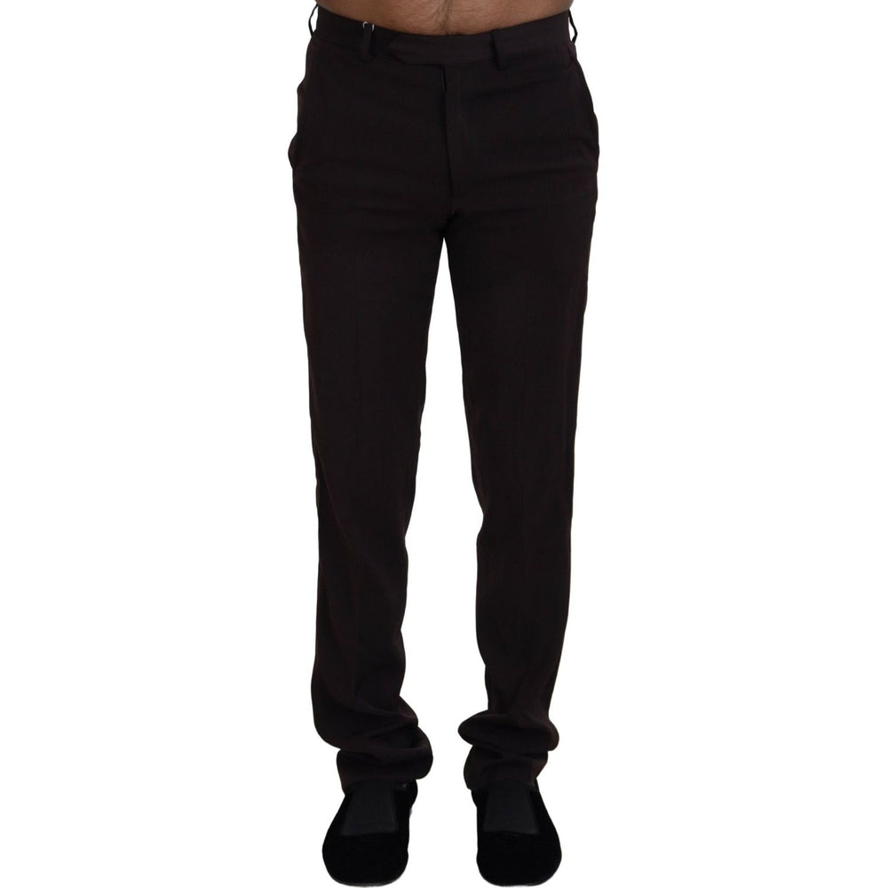 BENCIVENGA Elegant Brown Italian Dress Pants BENCIVENGA Black