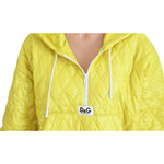 Dolce & Gabbana Yellow Nylon Quilted Hooded Pullover Jacket TSH83715- 40