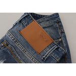 Acht Blue Washed Cotton Low Waist Women Casual Jeans PAN74069- 26