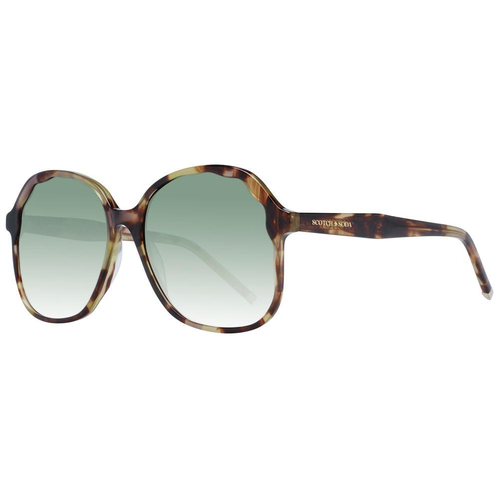 Scotch & Soda women's multicolor butterfly sunglasses with full-rim acetate frame and gradient lenses, size 58-16-140, UVA & UVB protection.