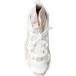 Dolce & Gabbana White Beige Sorrento Socks Sneakers Shoes LA10217-37