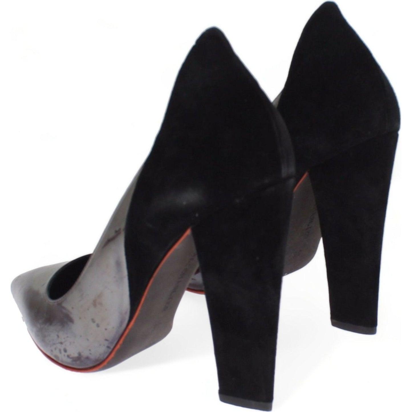 Cédric Charlier Chic Metallic Gray Leather Pumps Cédric Charlier Light Gray