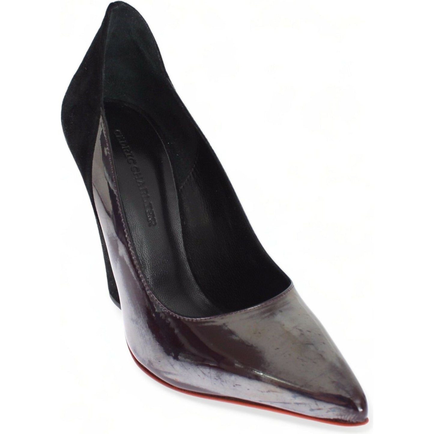 Cédric Charlier Chic Metallic Gray Leather Pumps Cédric Charlier Dark Slate Gray