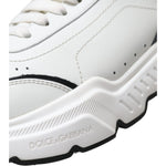 Dolce & Gabbana White Black Low Top Daymaster Sneakers Shoes LA10536-40