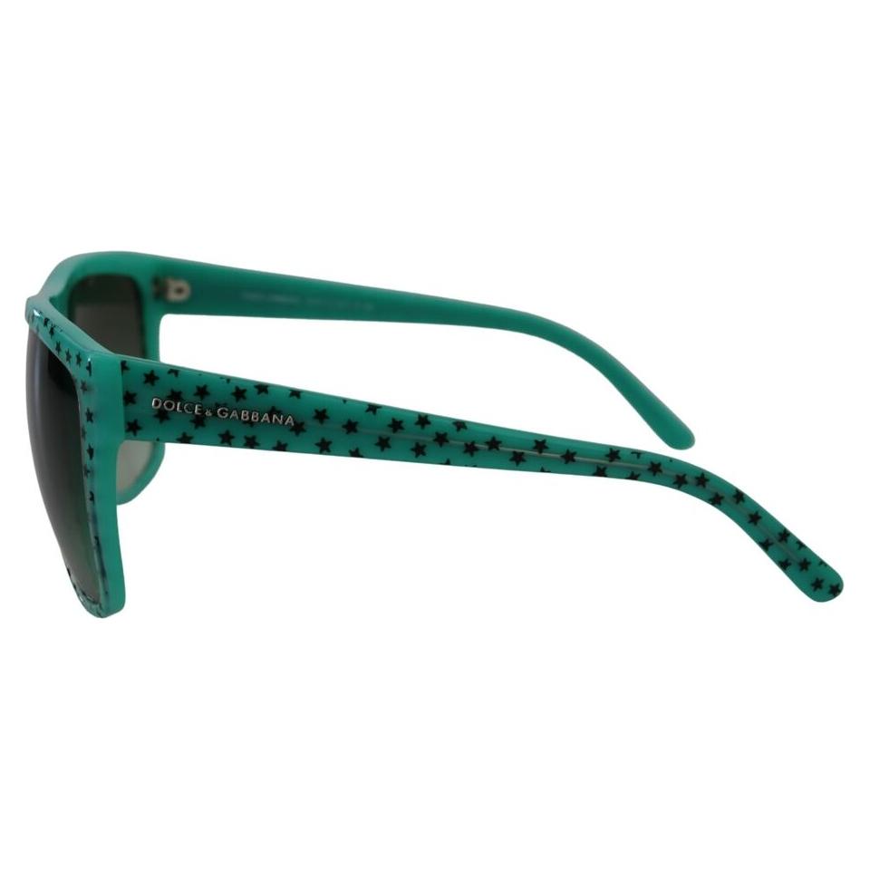 Dolce & Gabbana Green Stars Acetate Square Shades Sunglasses GLA1162