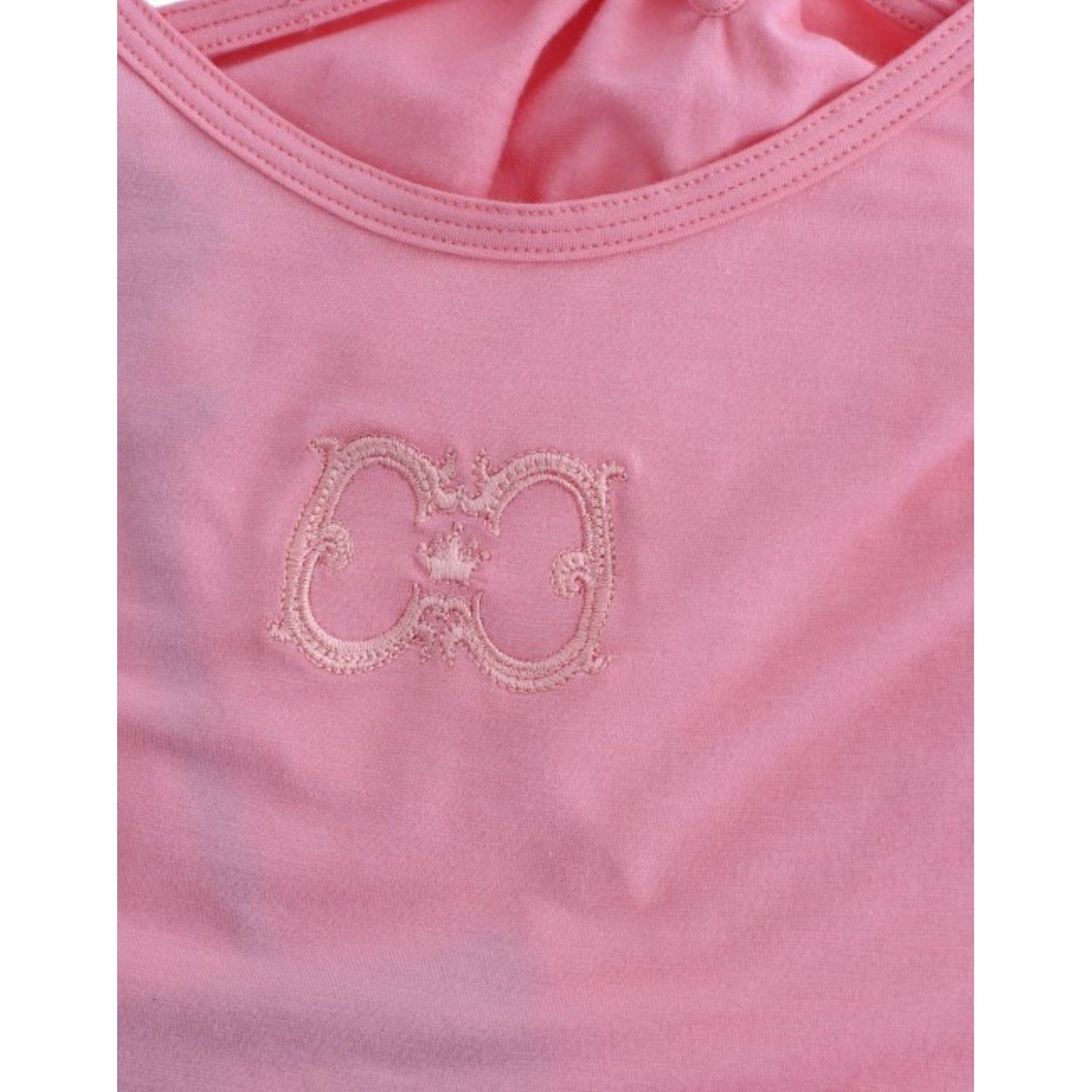 Cavalli Pink cotton tank top SIG11612-4