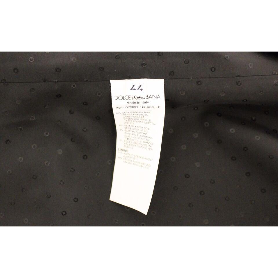 Dolce & Gabbana Elegant Silk-Wool Black Dress Vest Dolce & Gabbana Dark Slate Gray