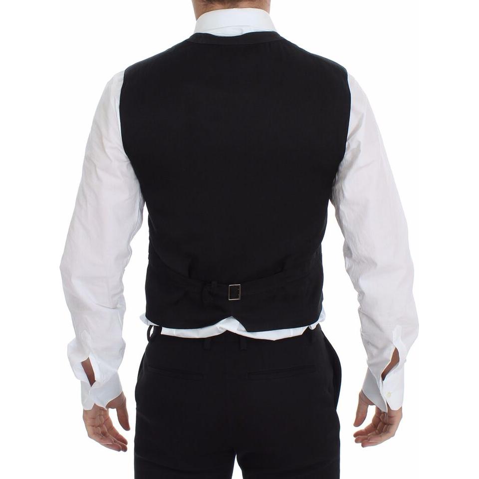 Dolce & Gabbana Elegant Black Dress Vest Dolce & Gabbana Black