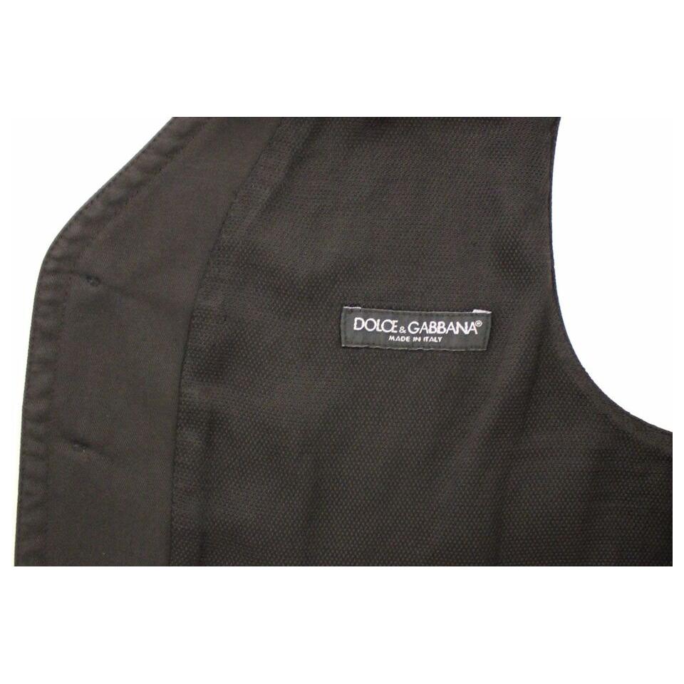 Dolce & Gabbana Elegant Black Dress Vest Dolce & Gabbana Dark Slate Gray