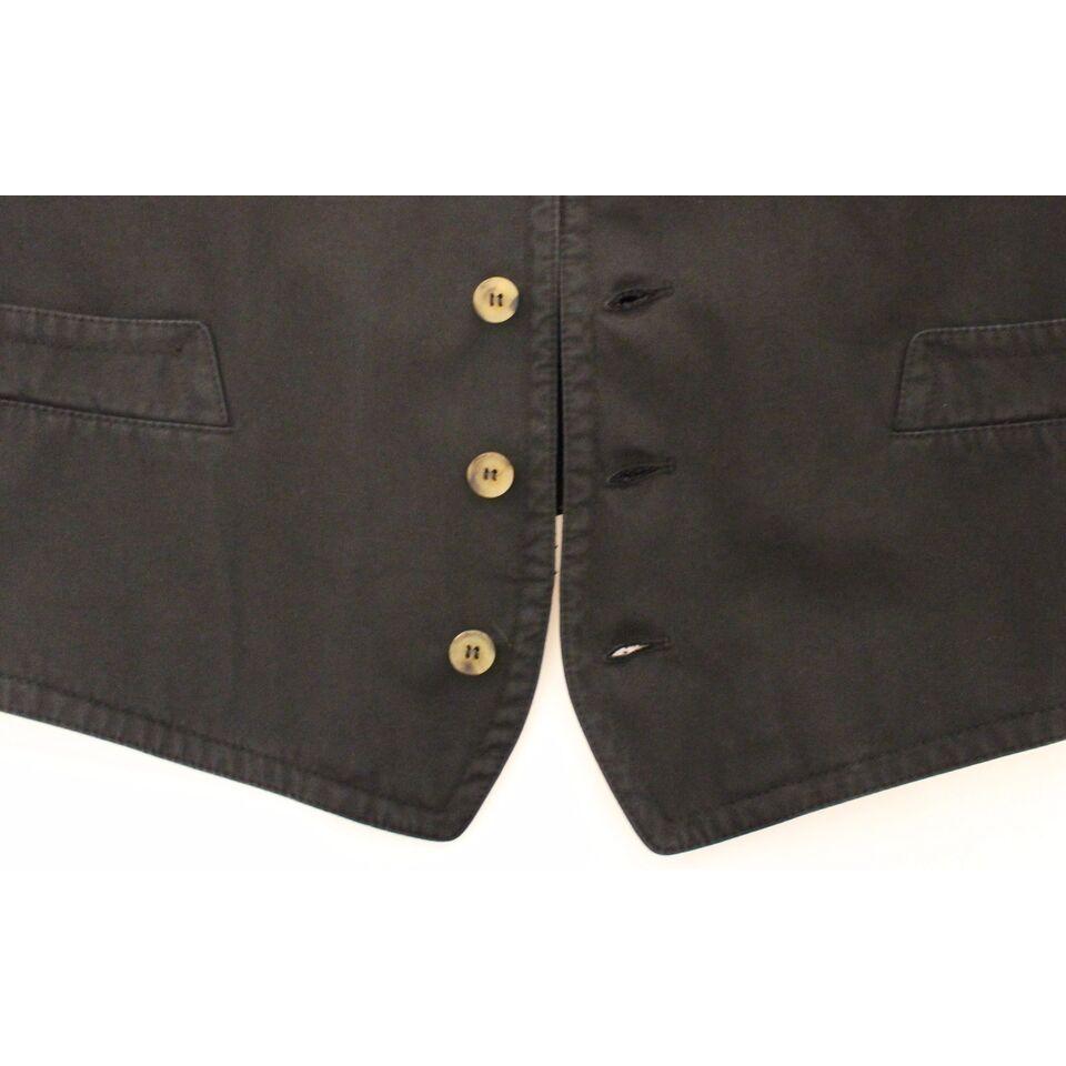 Dolce & Gabbana Elegant Black Dress Vest Dolce & Gabbana Dark Slate Gray