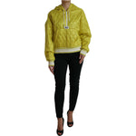 Dolce & Gabbana Yellow Nylon Quilted Hooded Pullover Jacket JKT3734-40