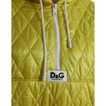 Dolce & Gabbana Yellow Nylon Quilted Hooded Pullover Jacket JKT3734-40
