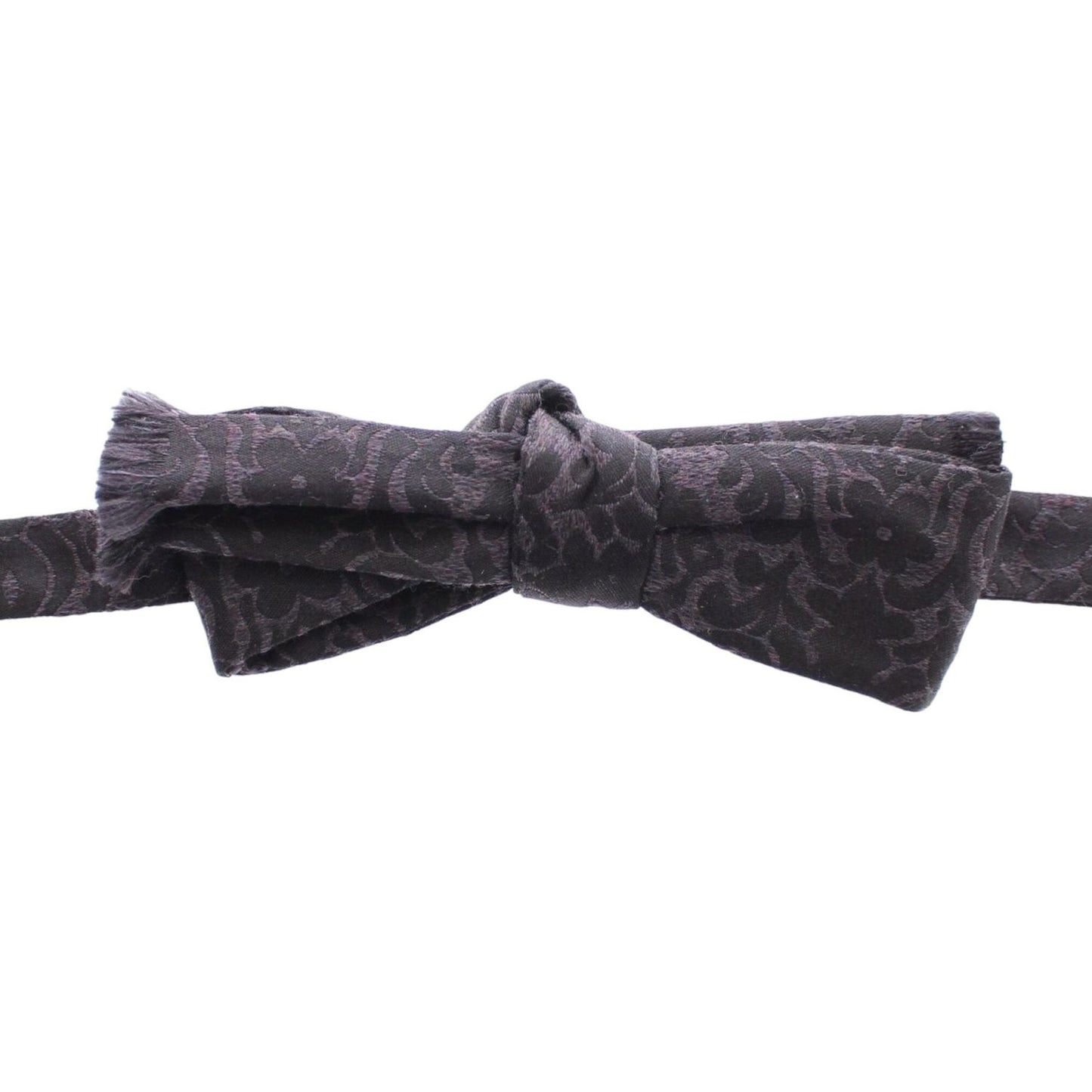 Dolce & Gabbana Elegant Black Paisley Silk-Wool Blend Bow Tie Bow Tie Dolce & Gabbana Dark Slate Gray