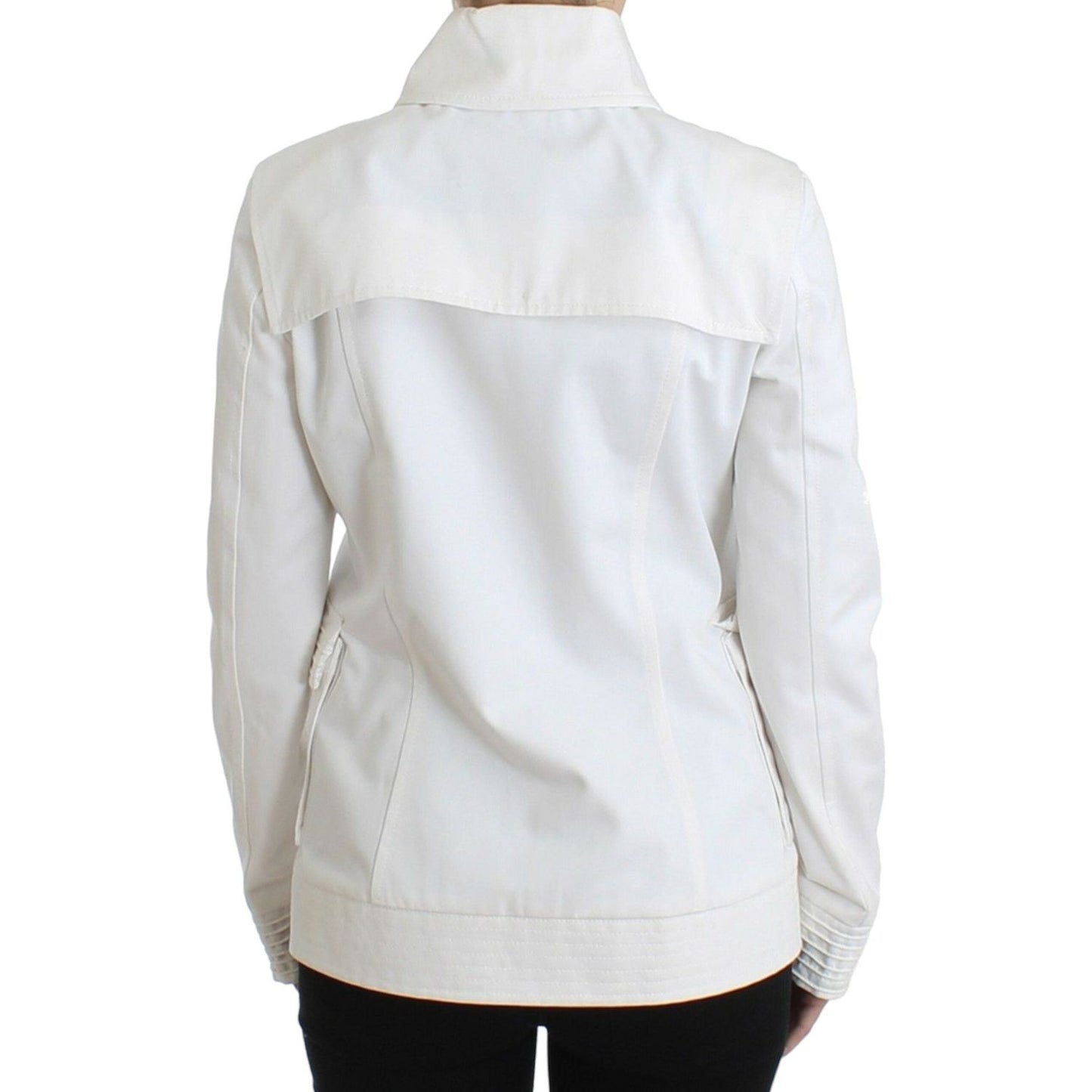 GF Ferre Chic Double Breasted Cotton Jacket Coats & Jackets GF Ferre Light Gray