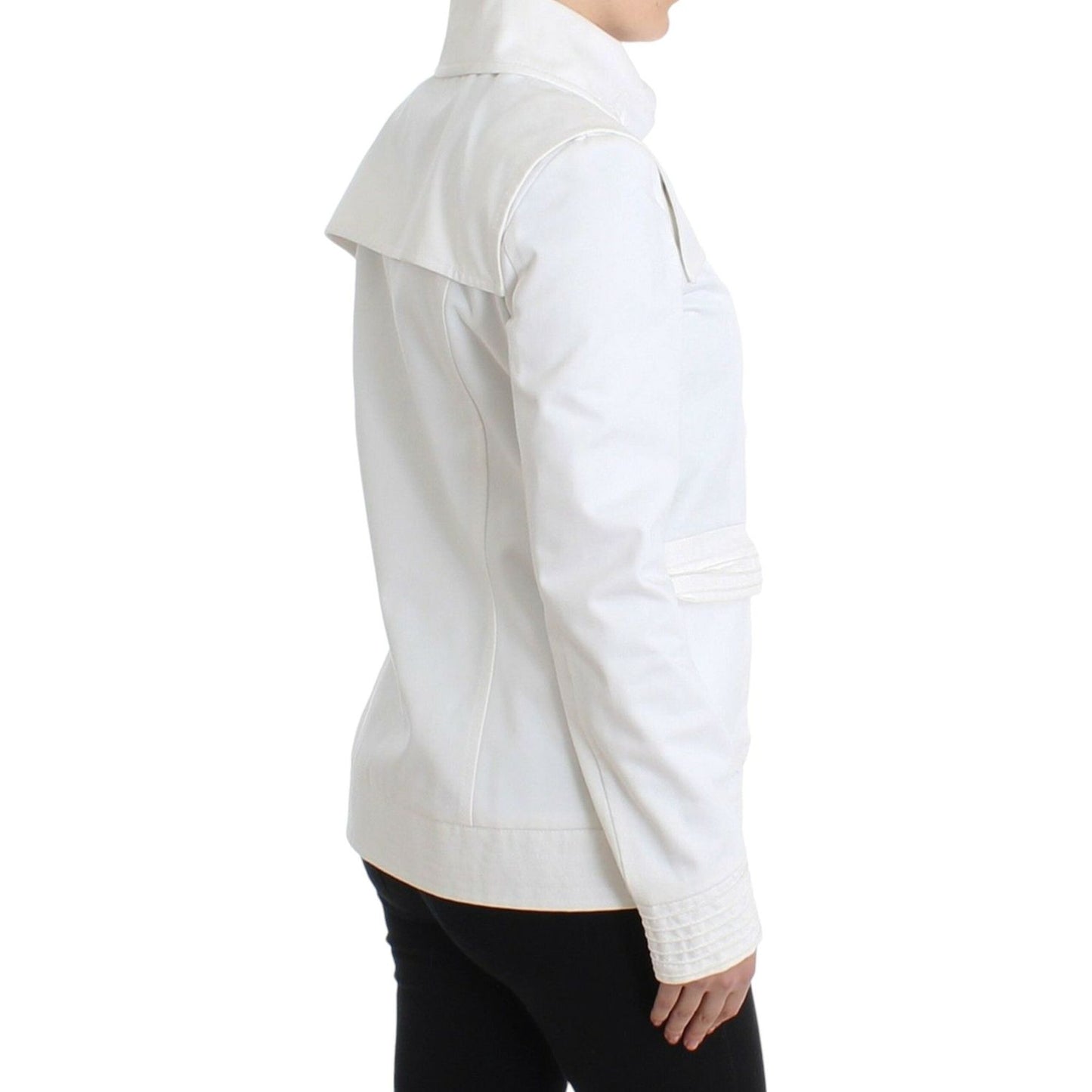 GF Ferre Chic Double Breasted Cotton Jacket Coats & Jackets GF Ferre Light Gray