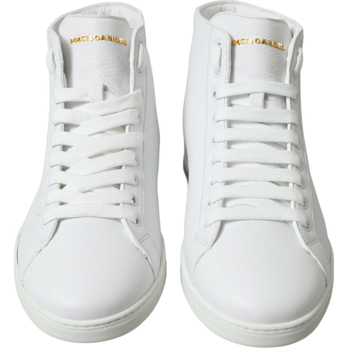 Dolce & Gabbana White Saint Tropez High Top Men Sneakers Shoes MV5417-40