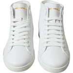 Dolce & Gabbana White Saint Tropez High Top Men Sneakers Shoes MV5417-40
