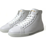 Dolce & Gabbana White Saint Tropez High Top Men Sneakers Shoes MV5417-40