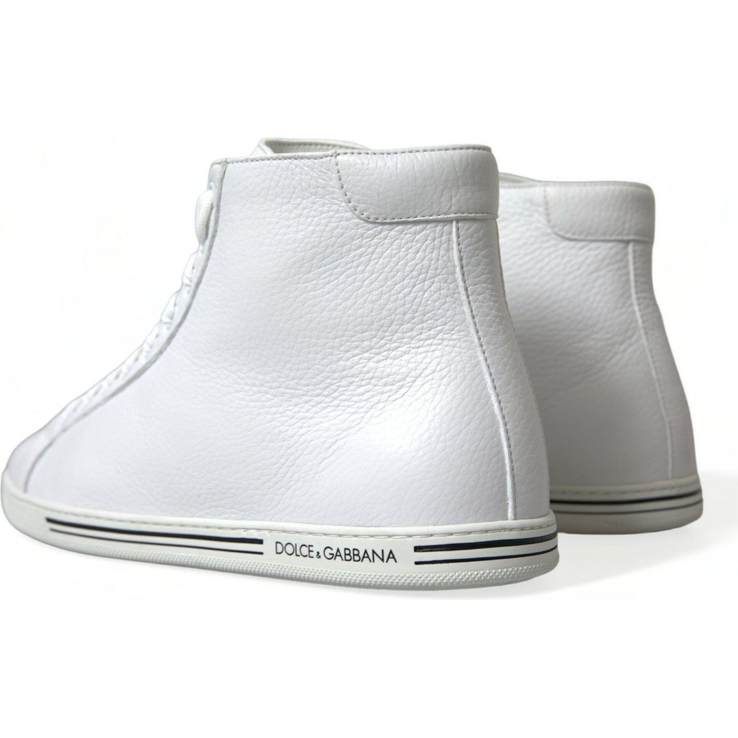 Dolce & Gabbana White Saint Tropez High Top Men Sneakers Shoes MV5417-40