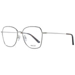 Bally Black Women Glasses Frame in full-rim metal, square style with demo plastic lenses. Size 54-16-145, branded case included.