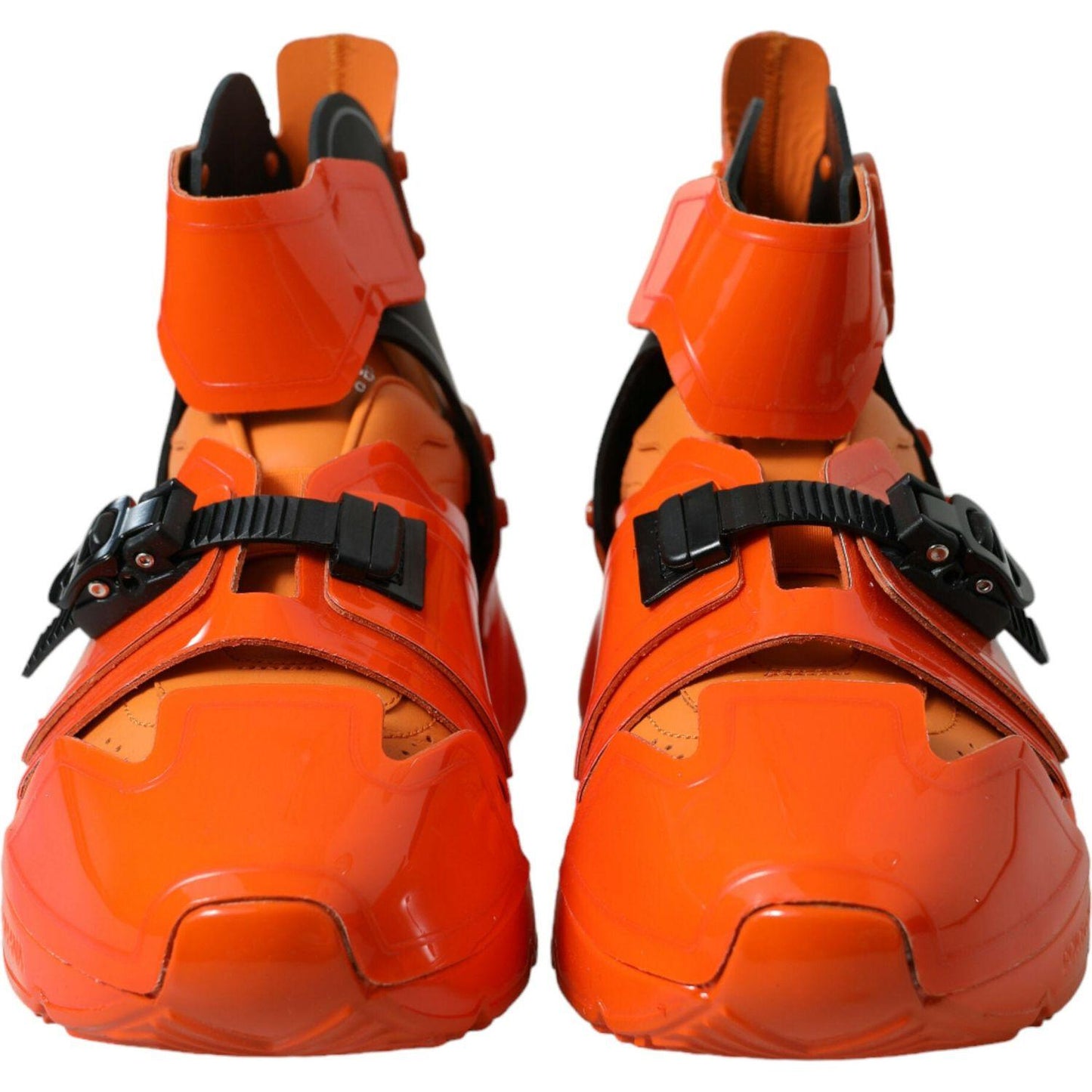 Dolce & Gabbana Orange Multi Panel Chunky High Top Sneakers Shoes MV5554-40