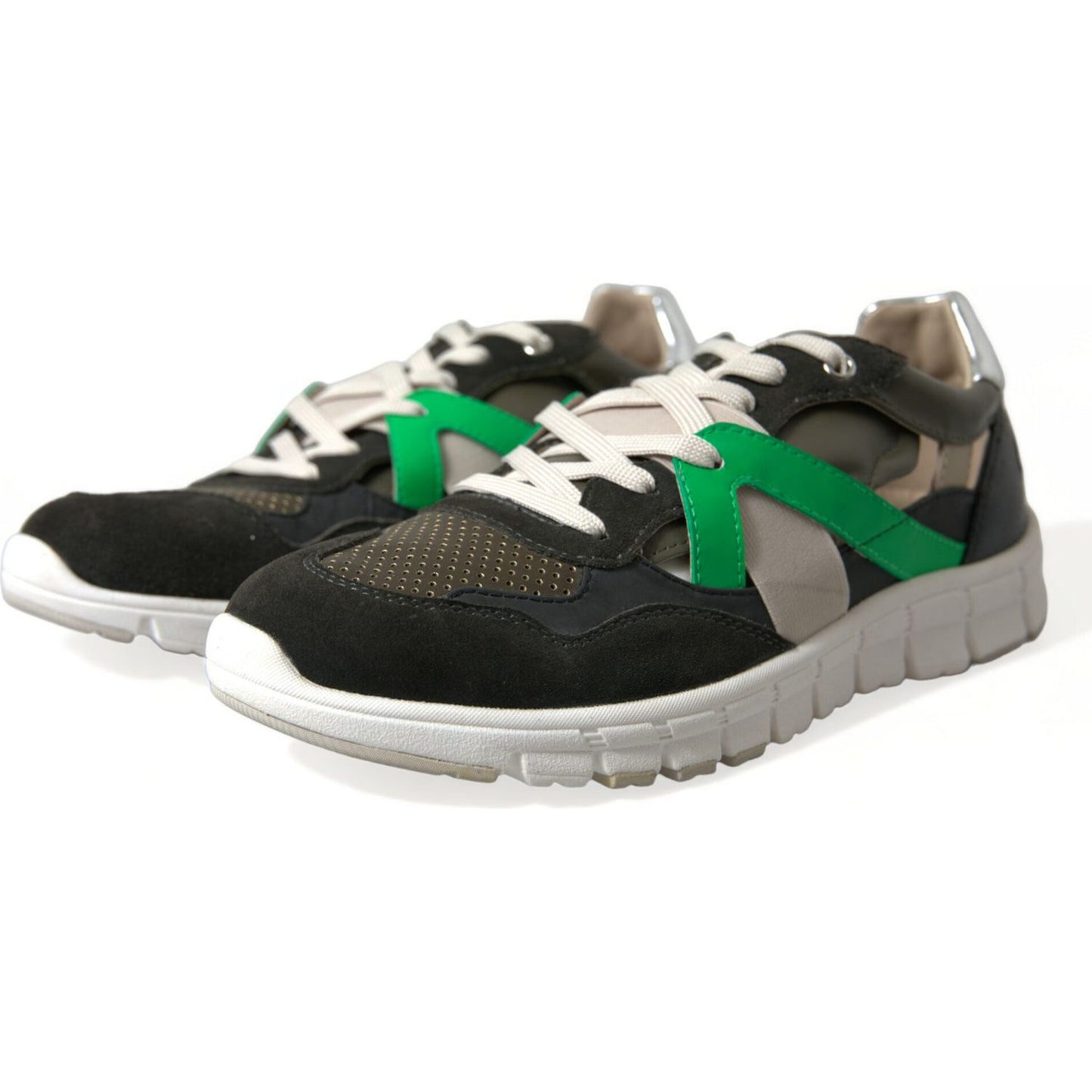 Dolce & Gabbana Multicolor Leather Suede Low Top Sneakers Shoes MV5578-41
