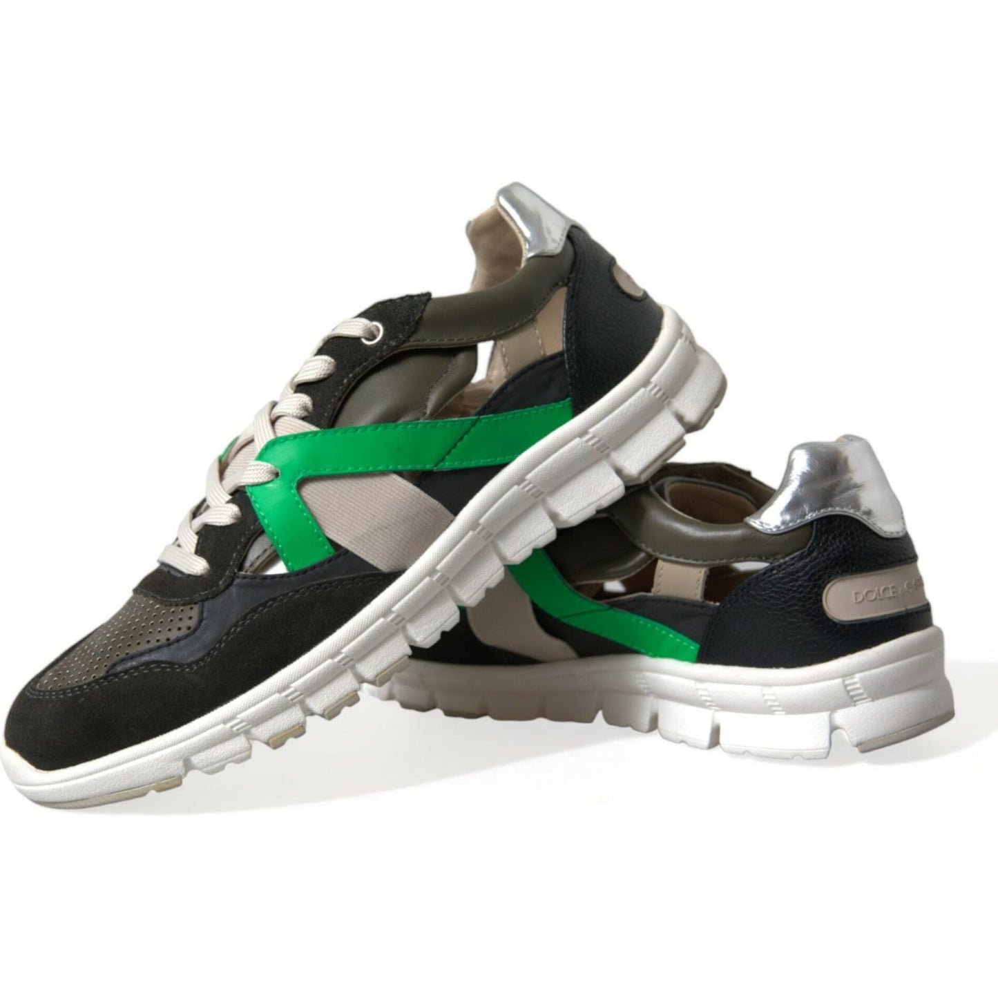 Dolce & Gabbana Multicolor Leather Suede Low Top Sneakers Shoes MV5578-41