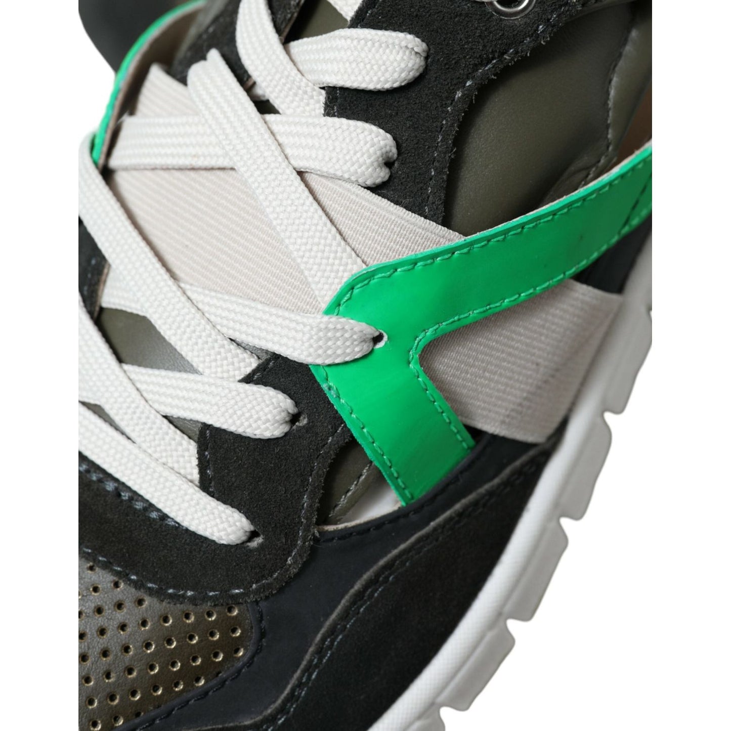 Dolce & Gabbana Multicolor Leather Suede Low Top Sneakers Shoes MV5578-41