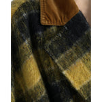 Dolce & Gabbana Yellow Checkered Long Sleeve Coat Jacket JKT4059-40
