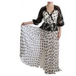 Dolce & Gabbana Black White Polka Dotted Floral Dress SIG60596-1