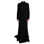 Dolce & Gabbana Black Stretch Long Gown Sheath Dress SIG60666-1