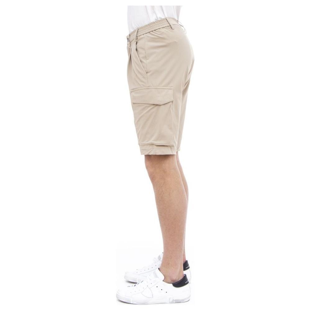People Of Shibuya Beige Stretch Bermuda Cargo Shorts PE-12434-IT56 | 3XL
