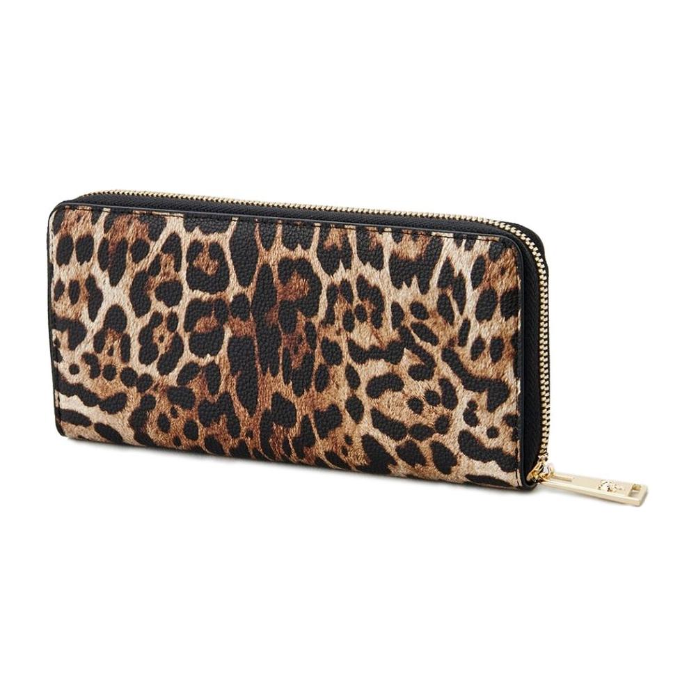 Plein Sport Sleek Designer Zipper Wallet with Gold Accents Plein Sport Dark Slate Gray