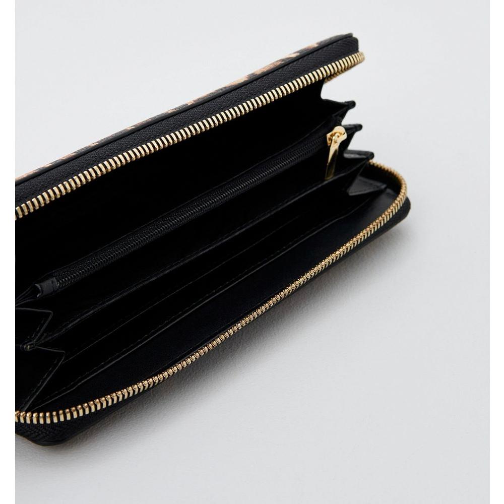 Plein Sport Sleek Designer Zipper Wallet with Gold Accents Plein Sport Light Gray