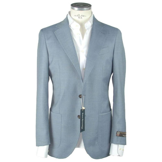Emilio Romanelli Blue Wool Men's Blazer