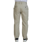 Dsquared² Beige Cotton Straight Fit Men Casual Pants PAN74436-48