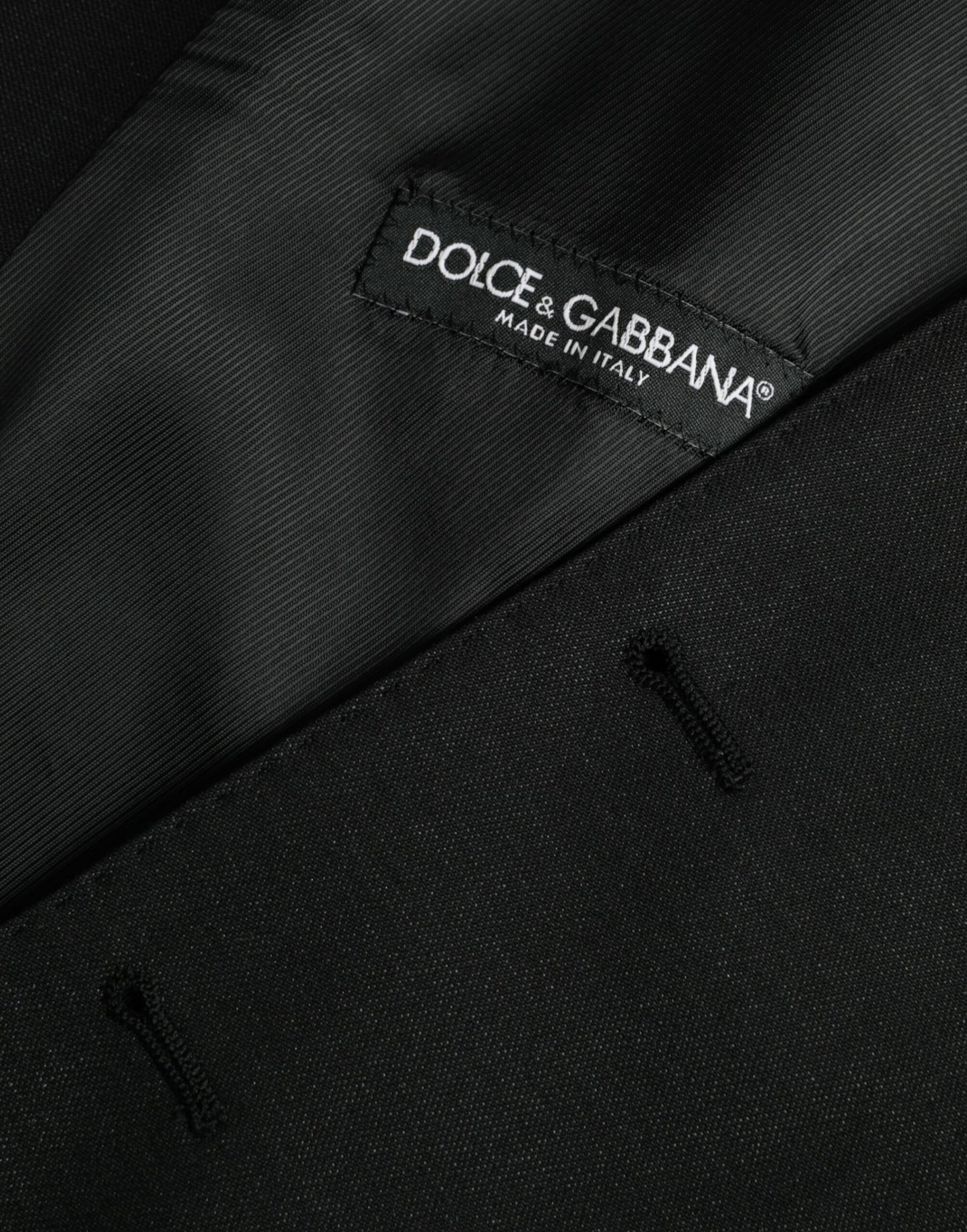 Dolce & Gabbana Black Wool Waistcoat Dress Formal Vest Dolce & Gabbana Black