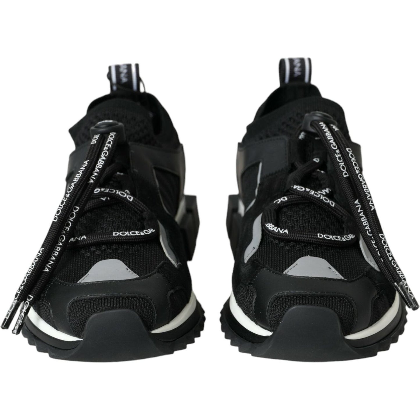 Dolce & Gabbana Black Mesh Sorrento Trekking Sneakers Shoes LA10687-37
