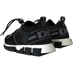 Dolce & Gabbana Black Mesh Sorrento Trekking Sneakers Shoes LA10687-37