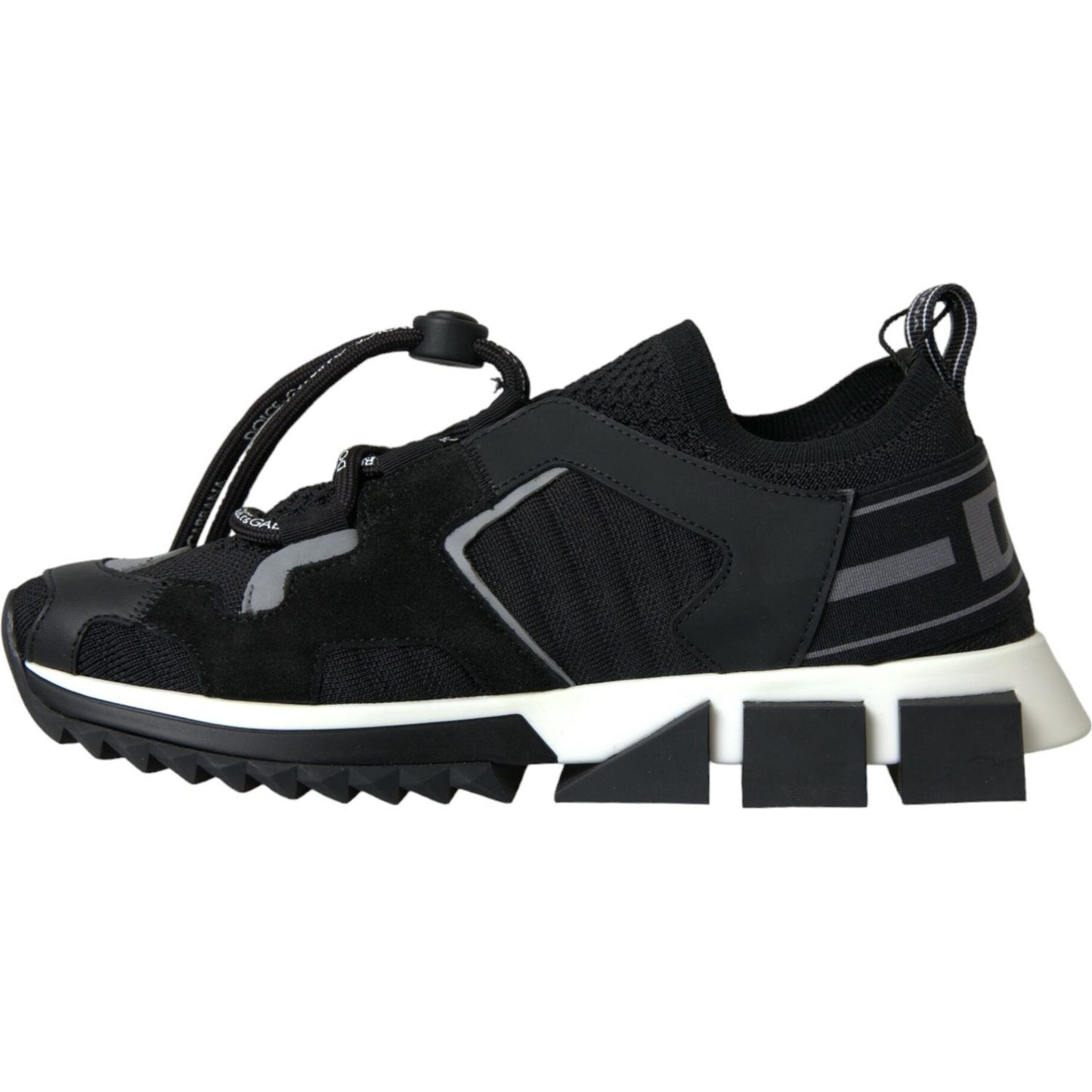 Dolce & Gabbana Black Mesh Sorrento Trekking Sneakers Shoes LA10687-37