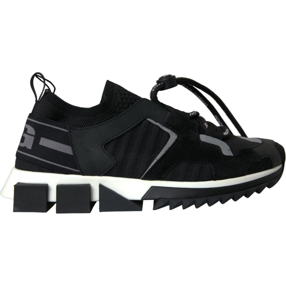 Dolce & Gabbana Black Mesh Sorrento Trekking Sneakers Shoes LA10687-37