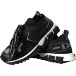 Dolce & Gabbana Black Mesh Sorrento Trekking Sneakers Shoes LA10687-37