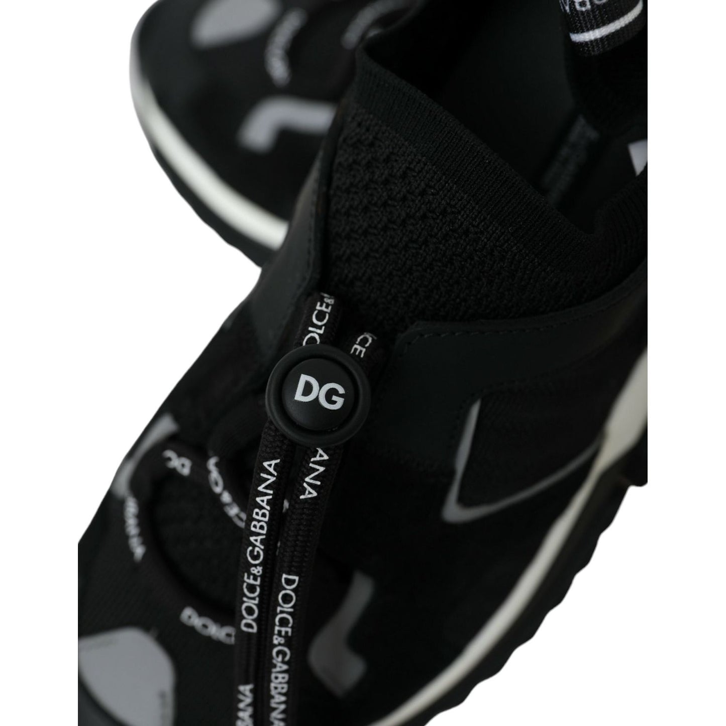 Dolce & Gabbana Black Mesh Sorrento Trekking Sneakers Shoes LA10687-37